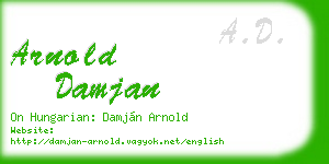 arnold damjan business card