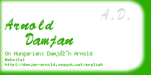 arnold damjan business card